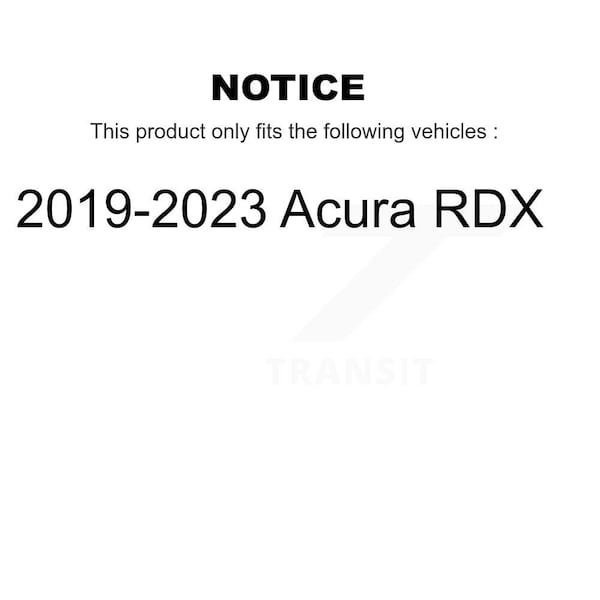 Front Disc Brake Rotors And Ceramic Pads Kit For 2019-2023 Acura RDX